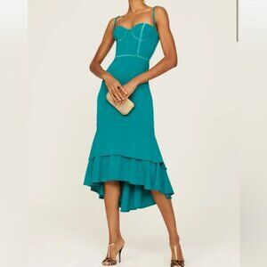 Katie May Loren Dress in Size Small Mermaid Corset Midi Wedding Guest